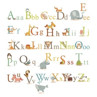 Peel & Stick Classic Animals Alphabet Wall Decal - Bed Bath & Beyond ...