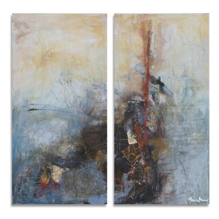 'Bueno Exchange LXXIV' 2-Pc Wrapped Canvas Abstract Wall Art Set