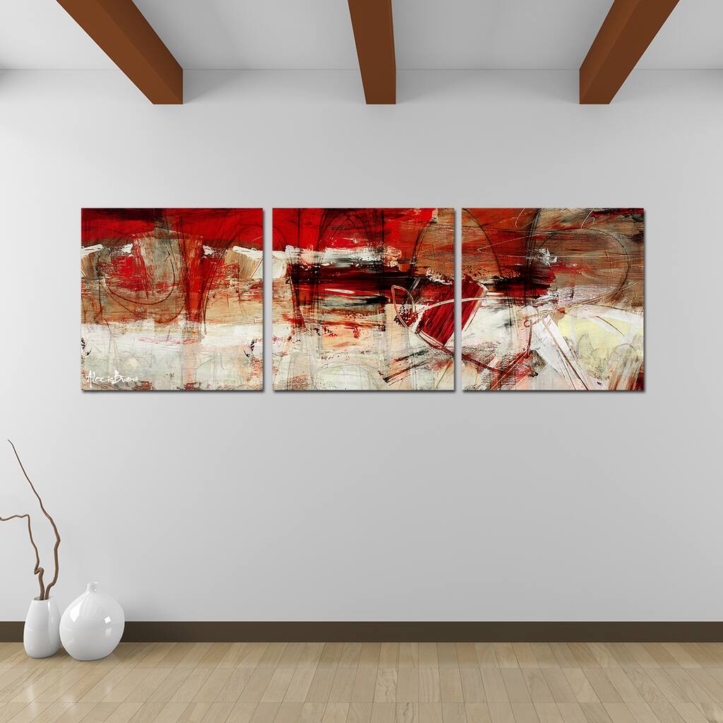 Ready2HangArt 'Bueno Exchange XL' 3-Pc Abstract Canvas Art Set
