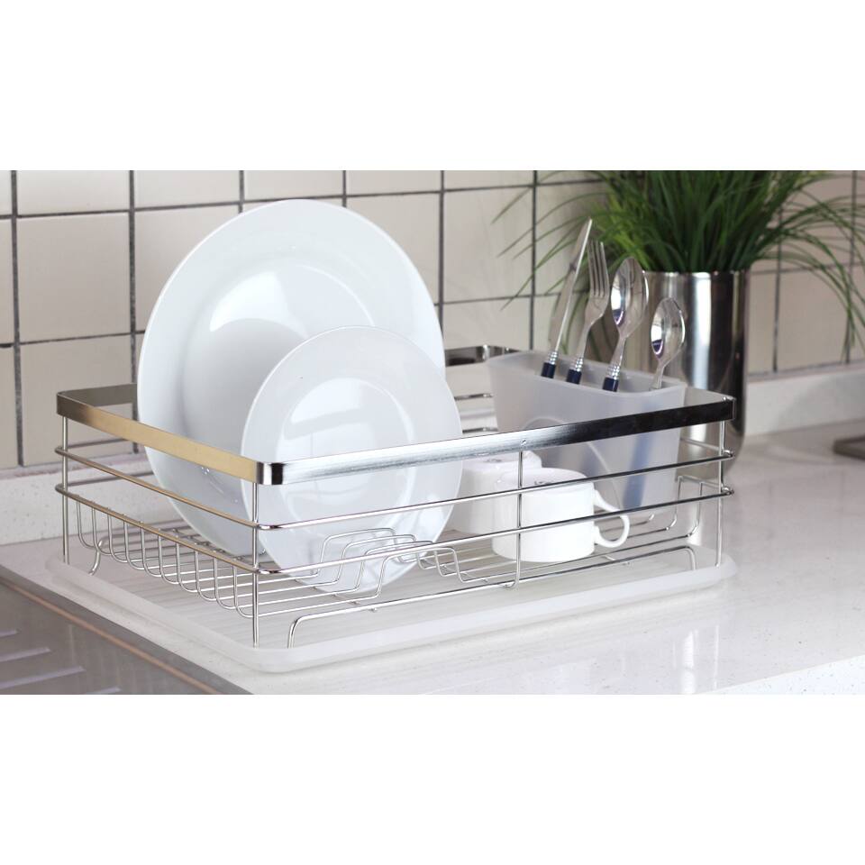 Square Stainless Steel Dish Rack - STAINLESS STEEL