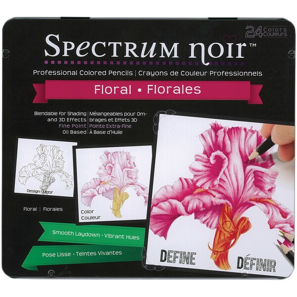 Shop Spectrum Noir Blendable Pencils 24pc SetFloral Colors Free Shipping On Orders Over 45
