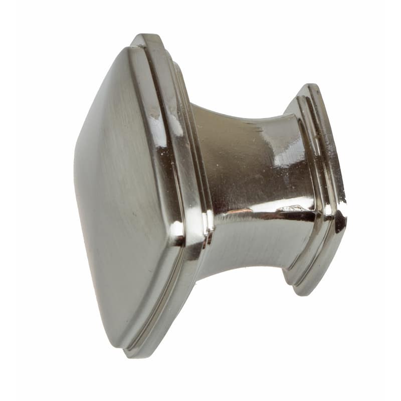 GlideRite 1.25-inch Satin Nickel Square Deco Cabinet Knobs (Pack of 10)