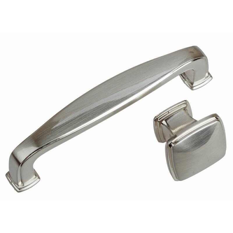 GlideRite 1.25-inch Satin Nickel Square Deco Cabinet Knobs (Pack of 10)
