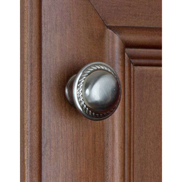 Shop Gliderite 1 125 Inch Satin Nickel Round Rope Cabinet Knobs