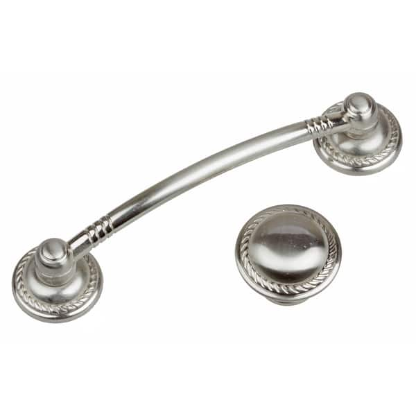 Shop Gliderite 1 125 Inch Satin Nickel Round Rope Cabinet Knobs