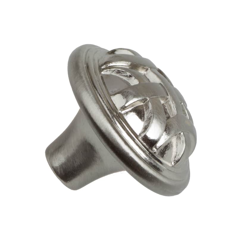 GlideRite 1.25-inch Satin Nickel Round Braided Cabinet Knobs (Pack of 10)