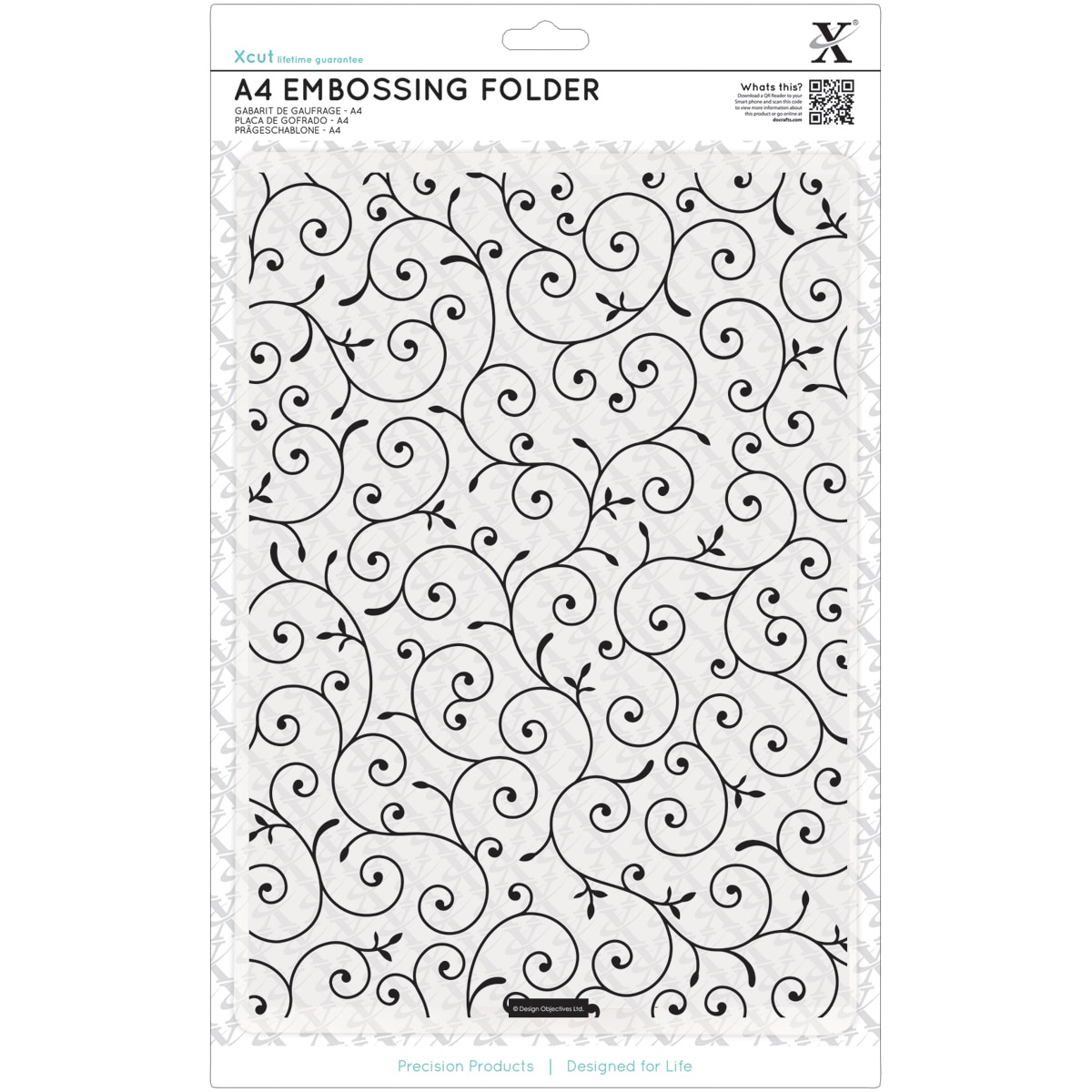 Xcut Universal A4 Embossing Folder delicate Flourishes