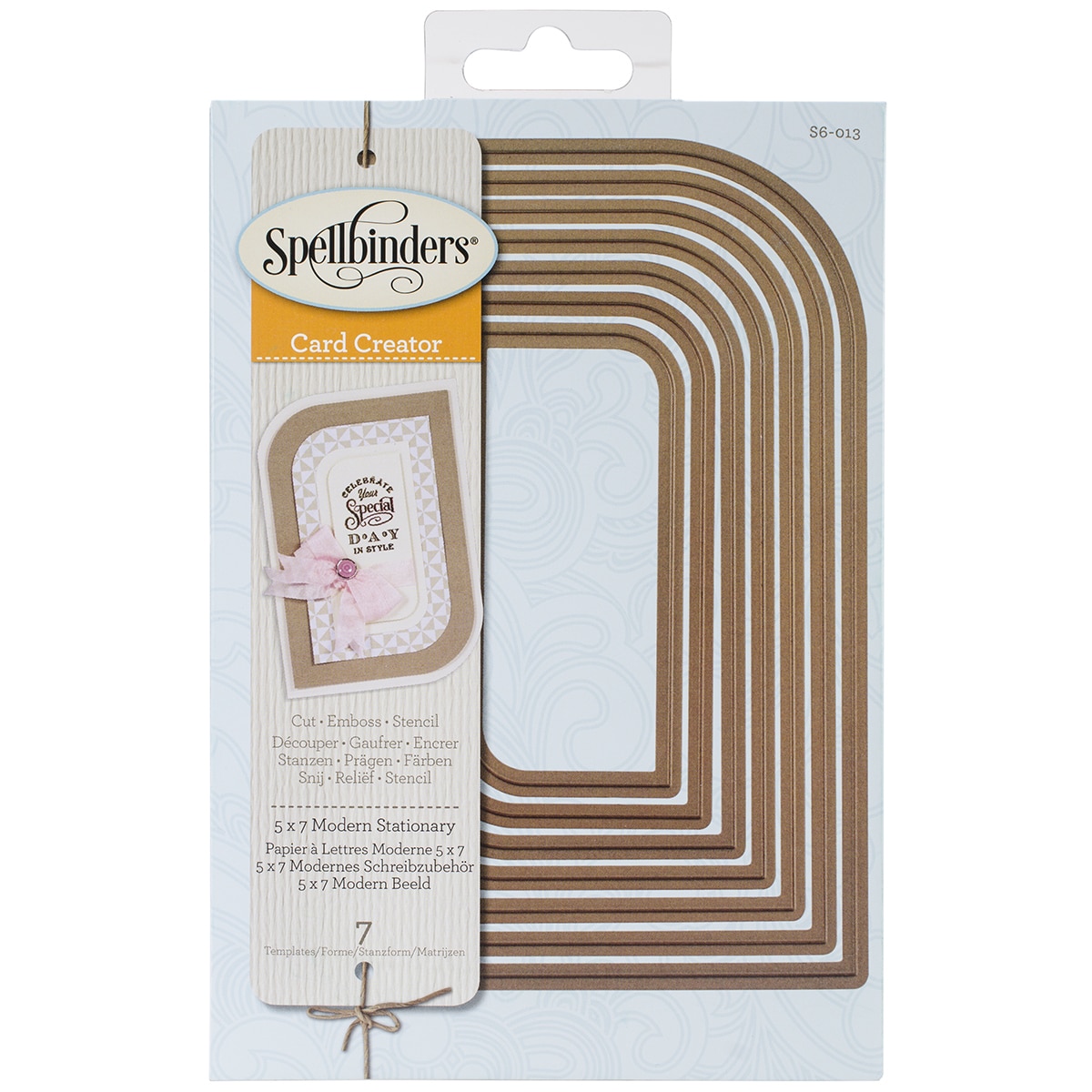 Spellbinders Nestabilities 5inx7in Card Creator Dies modern Stationary