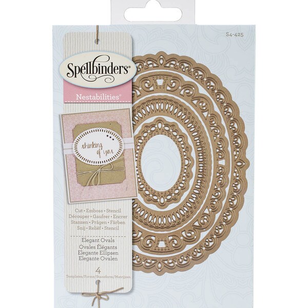 Spellbinders Nestabilities Decorative Elements Dies-Elegant Ovals ...