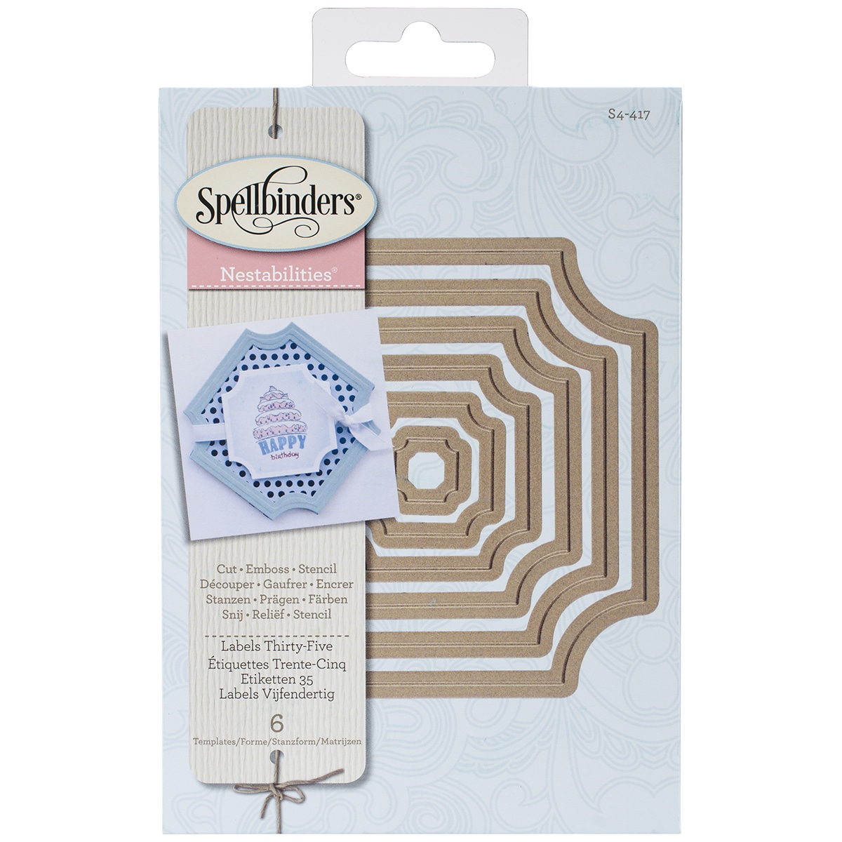 Spellbinders Nestabilities Dies labels 35