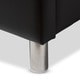 preview thumbnail 7 of 7, Baxton Studio Carlotta Modern Black Faux Leather Platform Bed with Upholstered Headboard