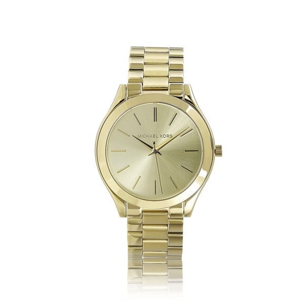 Shop Michael Kors Women's MK3179 Runway Goldtone Watch - Free Shipping ...