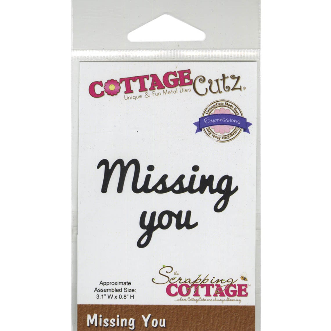 Cottagecutz Expressions Die 3.1inx.8in missing You