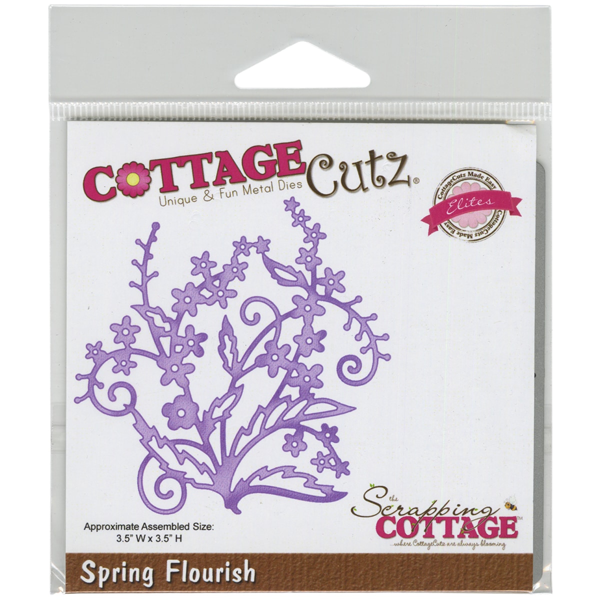 Cottagecutz Elites Die 3.5inx3.5in spring Flourish