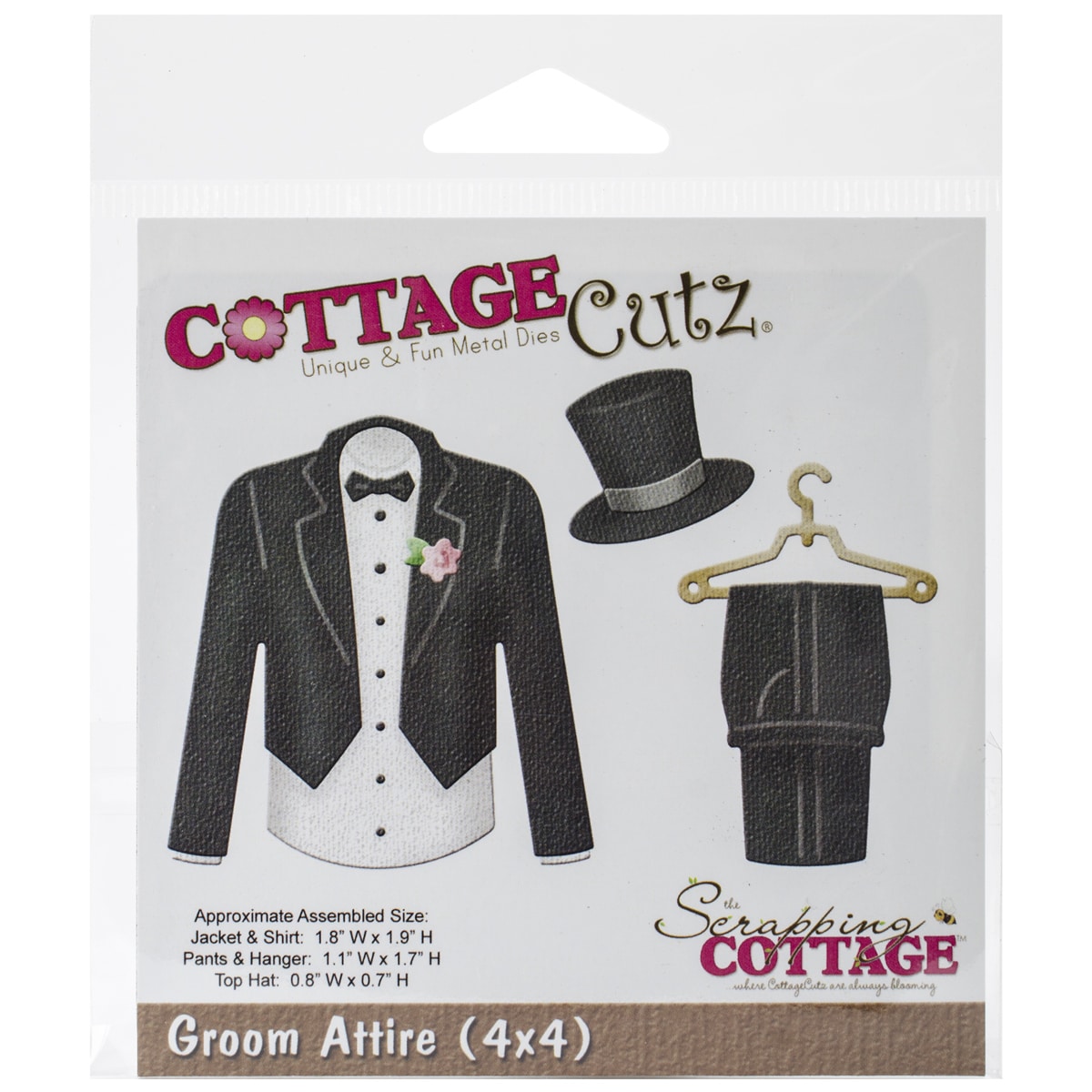 Cottagecutz Die 4inx4in groom Attire