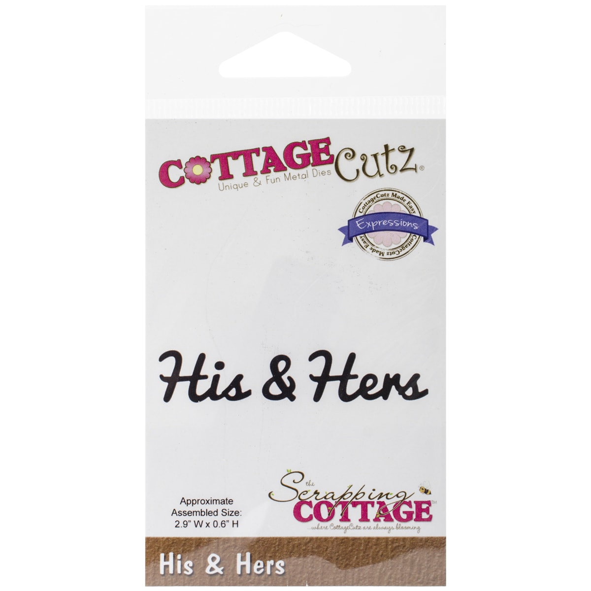 Cottagecutz Expressions Die 2.9inx.6in his   Hers