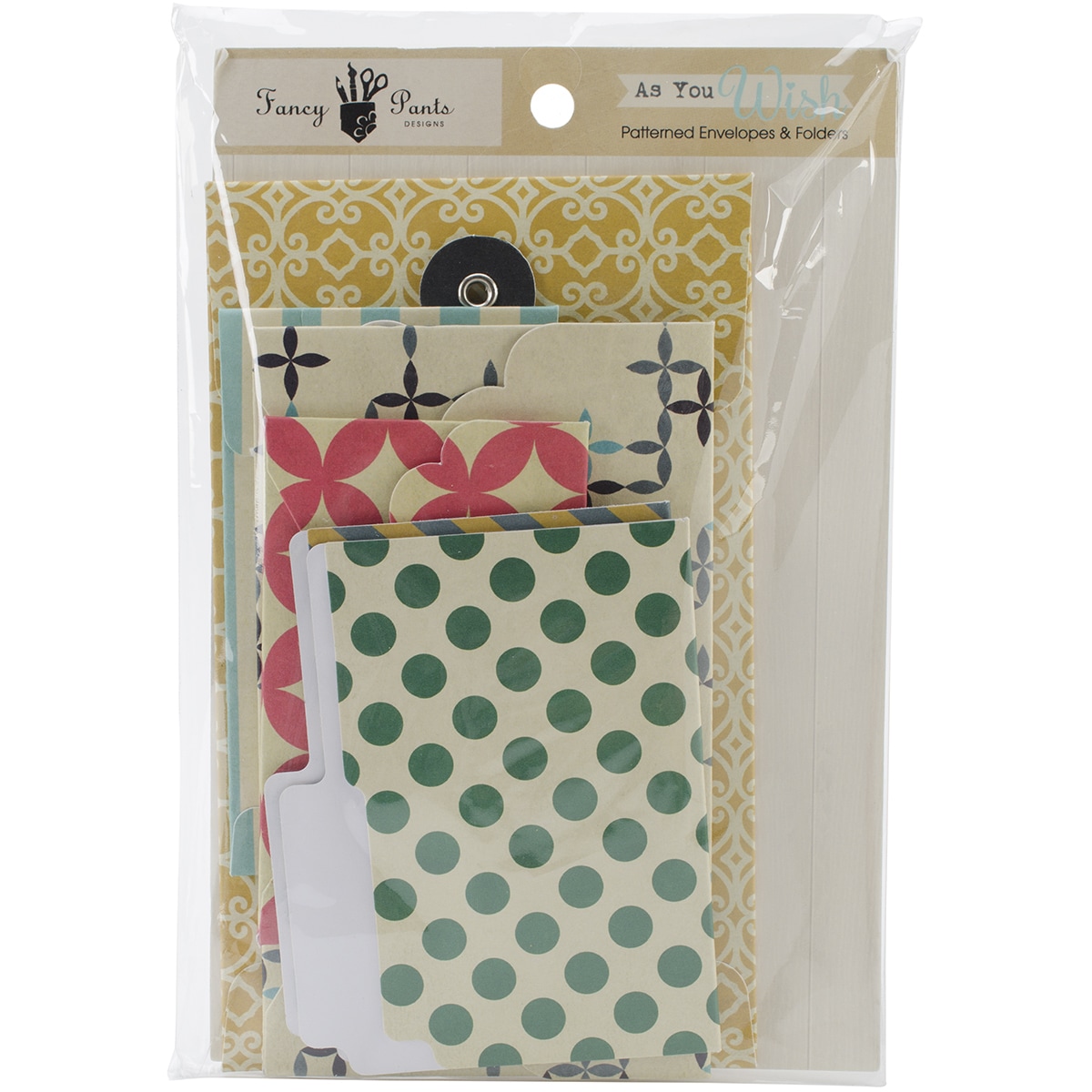 As You Wish Patterned Envelopes   Folders 6/pkg