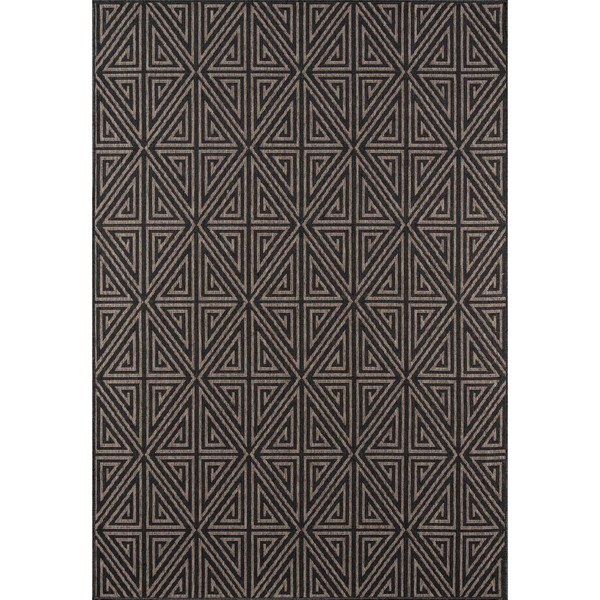 Momeni Baja Diamonds Charcoal Indoor/Outdoor Area Rug - 8'6" x 13'