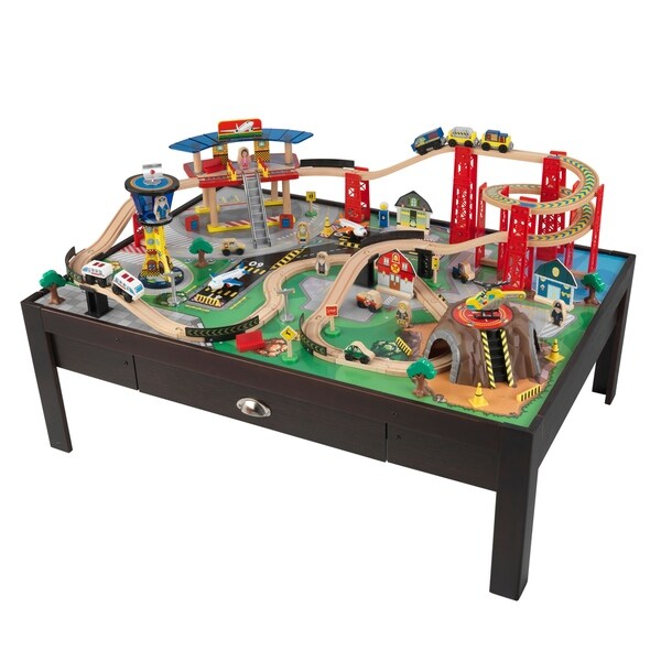 kidkraft railway express train set & table