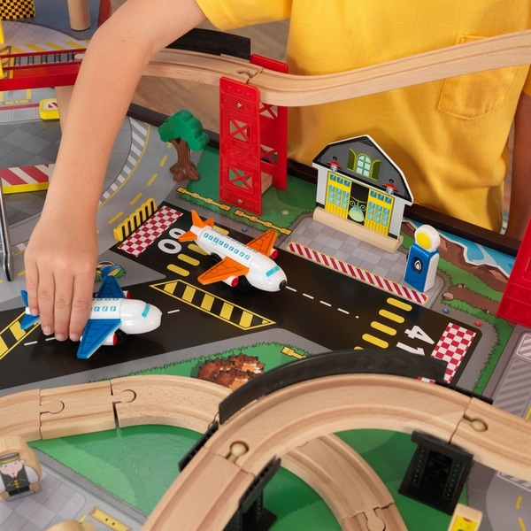 kidkraft railway express train set & table