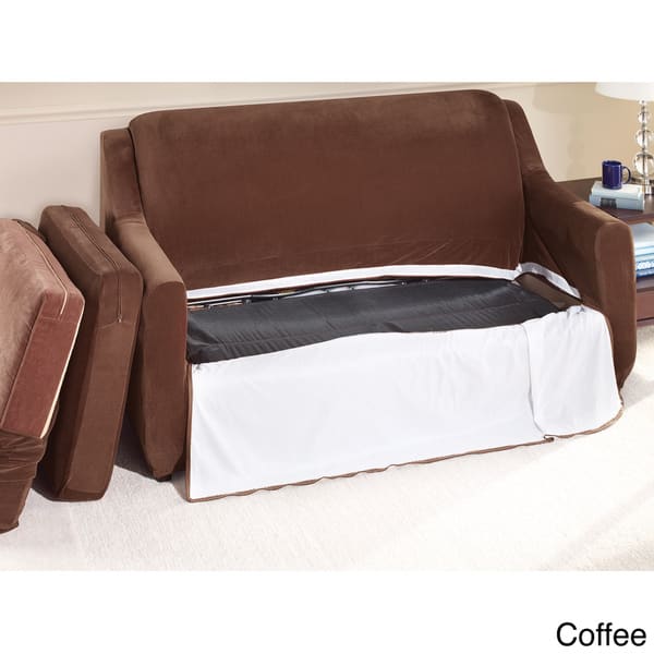Sure Fit Stretch Pearson Queen 3 Piece Sleeper Sofa Slipcover Queen 3 Piece Sleeper Sofa Slipcover