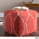 preview thumbnail 4 of 7, Hand Crafted Mila Lattice 18-inch Square Pouf