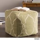 preview thumbnail 2 of 7, Hand Crafted Mila Lattice 18-inch Square Pouf