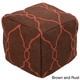preview thumbnail 8 of 7, Hand Crafted Mila Lattice 18-inch Square Pouf