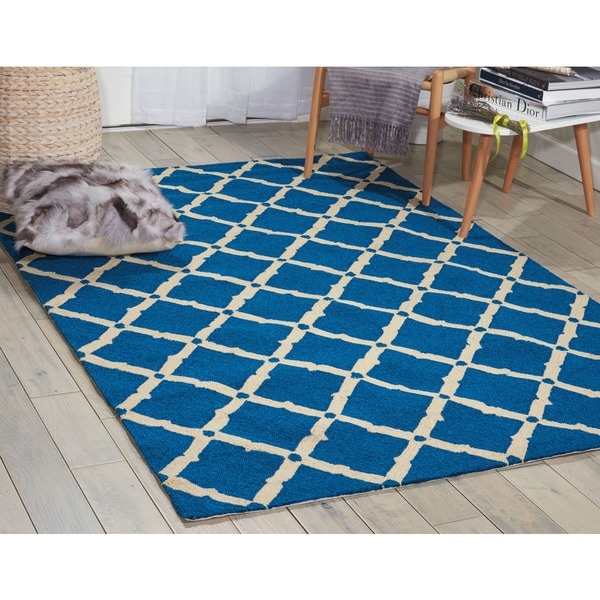 Shop Nourison Portico Navy Indoor/ Outdoor Area Rug 10' x 13' Free