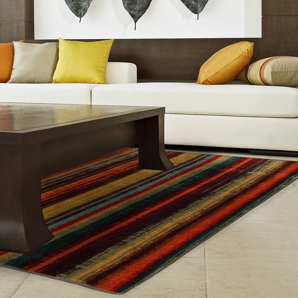 Caribbean Stripe Multi Rug (8 X 10)