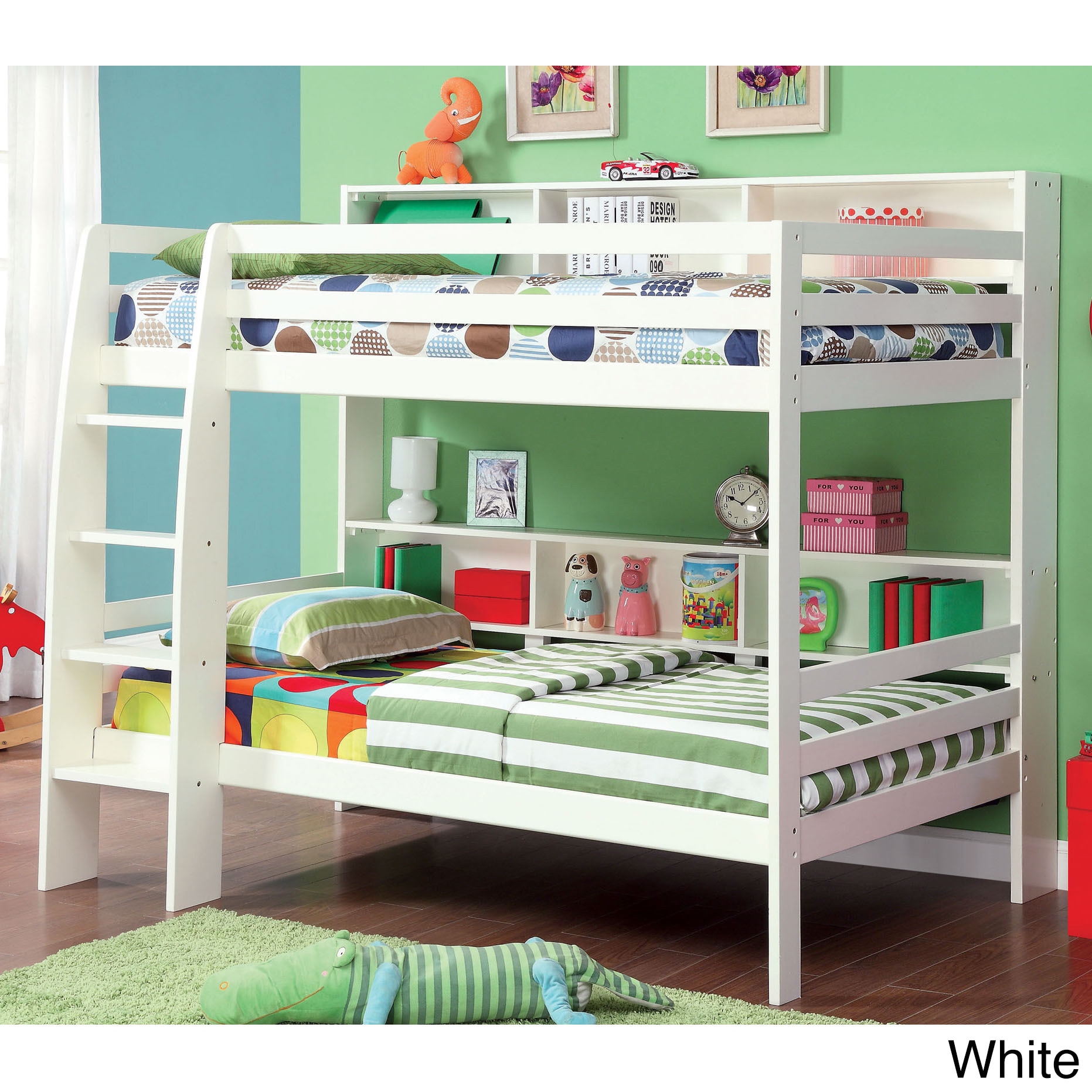 Furniture Of America Renaive Modern Twin Over Twin Bunk Bed