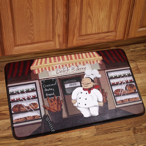 Shop Memory Foam Happy Chef Design Kitchen Floor Mat - Free Shipping On