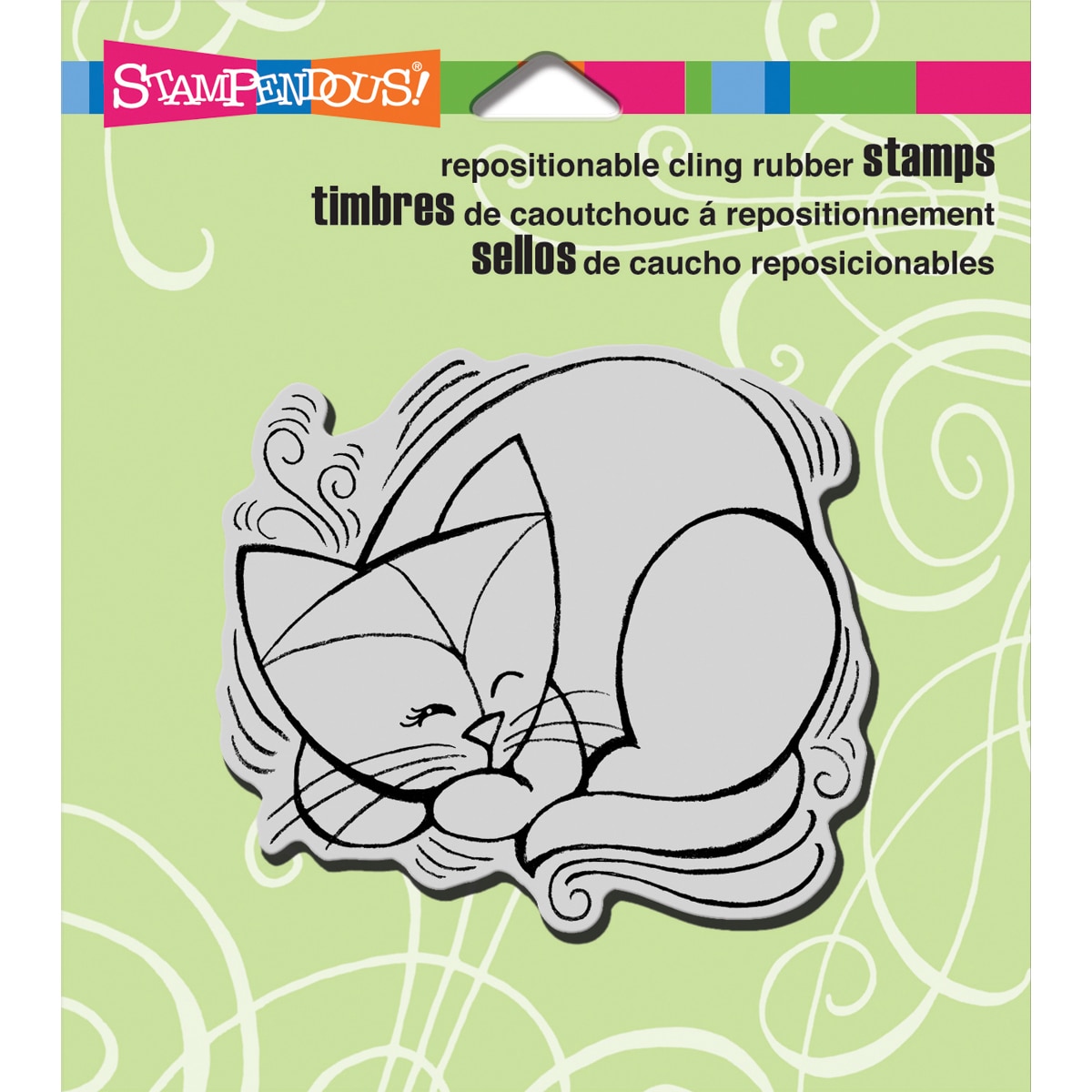 Stampendous Cling Rubber Stamp 3.5inx4in Sheet penpattern Cat