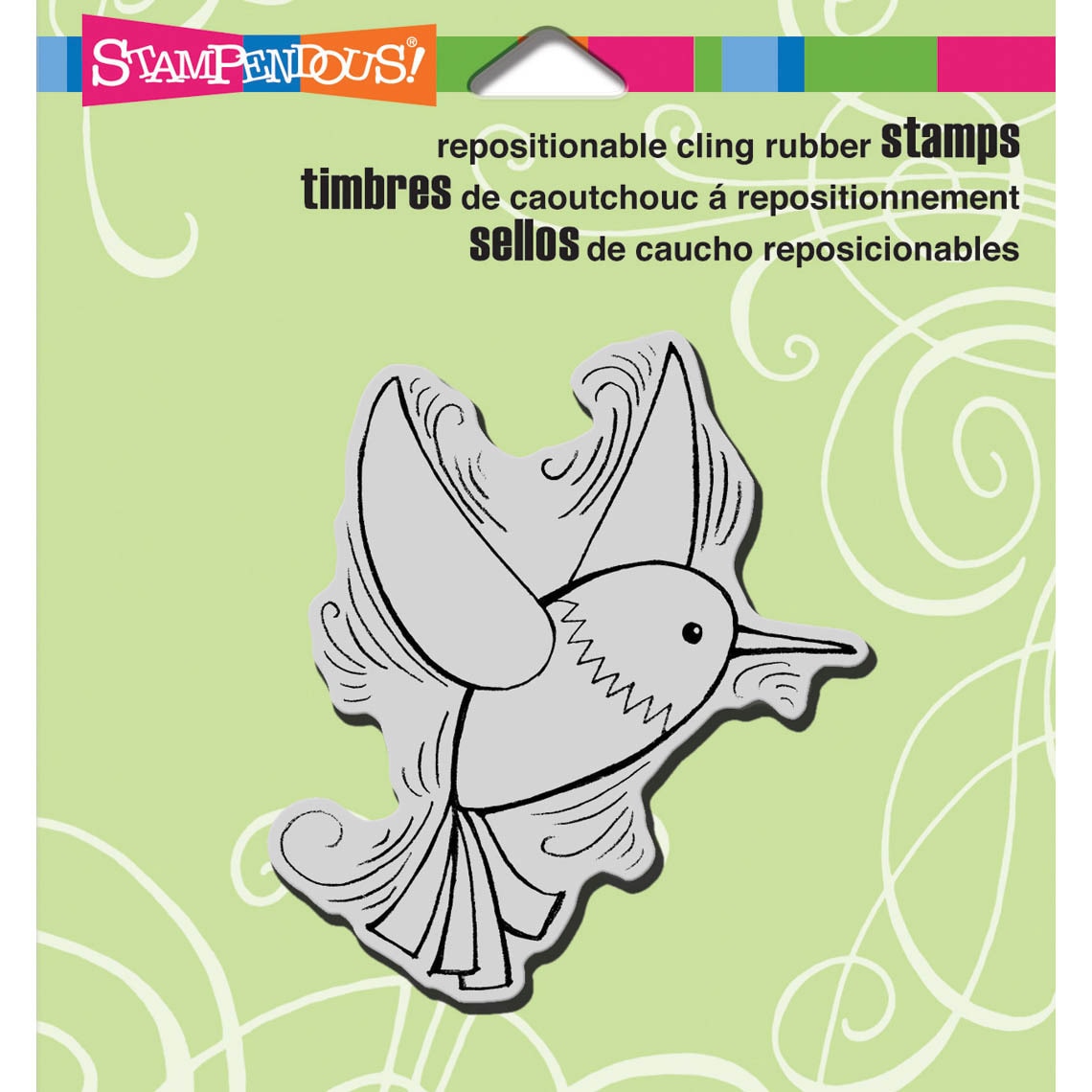 Stampendous Cling Rubber Stamp 3.5inx4in Sheet penpattern Hummingbird