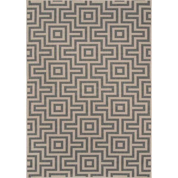 Momeni Baja Retro Grey Indoor/Outdoor Area Rug - 7'10" x 10'10"