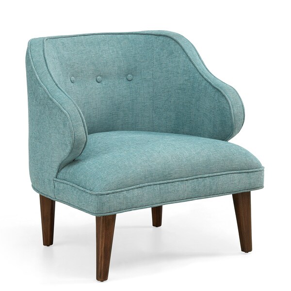 Retro Curved Aqua Arm Chair