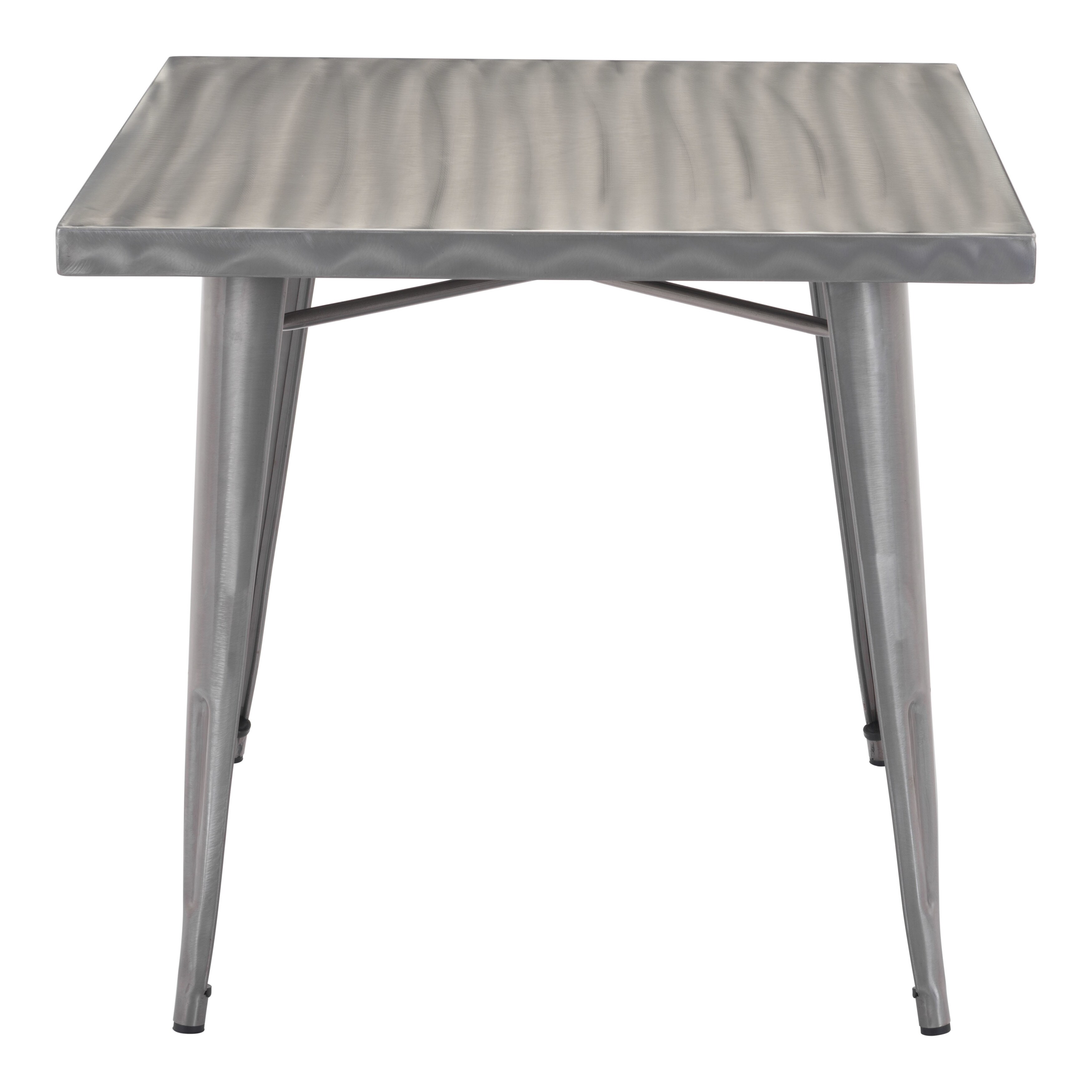 Olympia Gunmetal Silvertone Steel Dining Table
