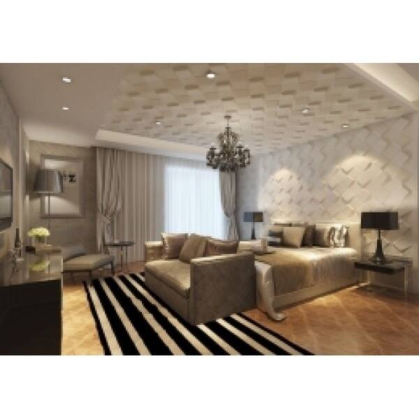 slide 1 of 4, 3D Wall Panels Plant Fiber Space Design (10 Panels Per Box)