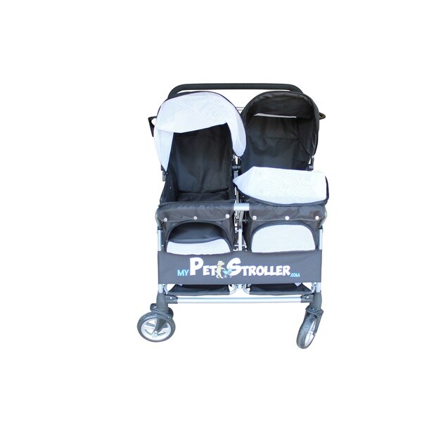 double pet stroller side by side