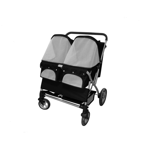 double pet stroller side by side