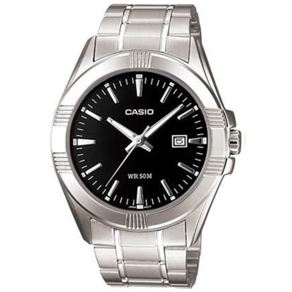 Casio Mens Core MTP1308D 1AV Silvertone Stainless Steel Quartz Watch