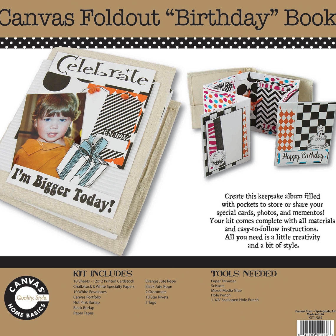 Canvas Foldout Book Kit birthday