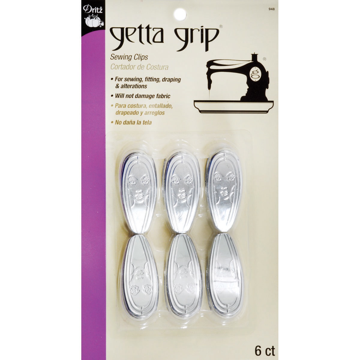 Getta Grip Sewing Clips 6/pkg