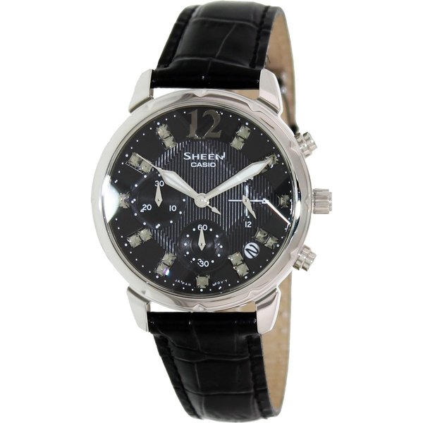 casio women's leather watch