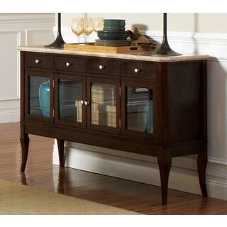 Madaleine Cherry Finish Marble Veneer Top Sideboard By Greyson Living Madaleine Cherry Finish Marble Veneer Top Sideboard By Greyson Living