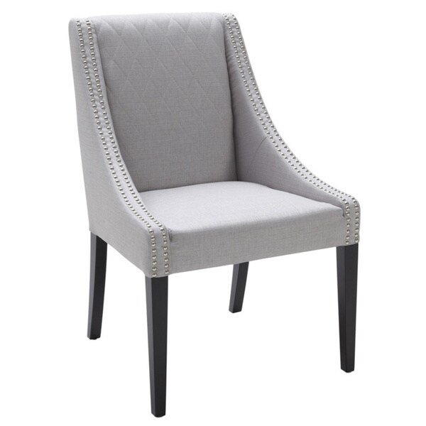 silver fabric dining chairs