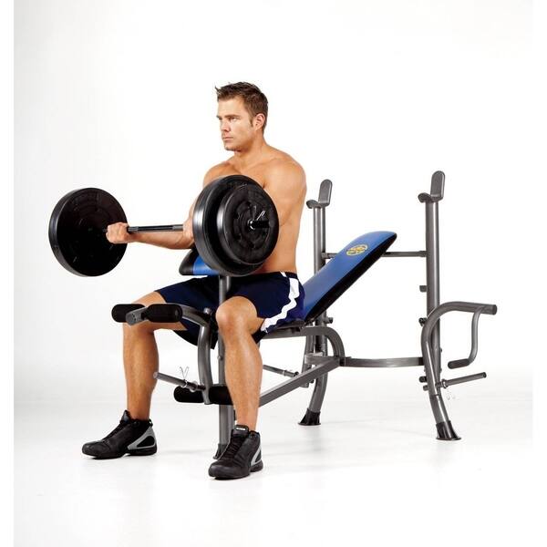 Shop Marcy Standard Size Bench With 80 Pound Weight Set Blue