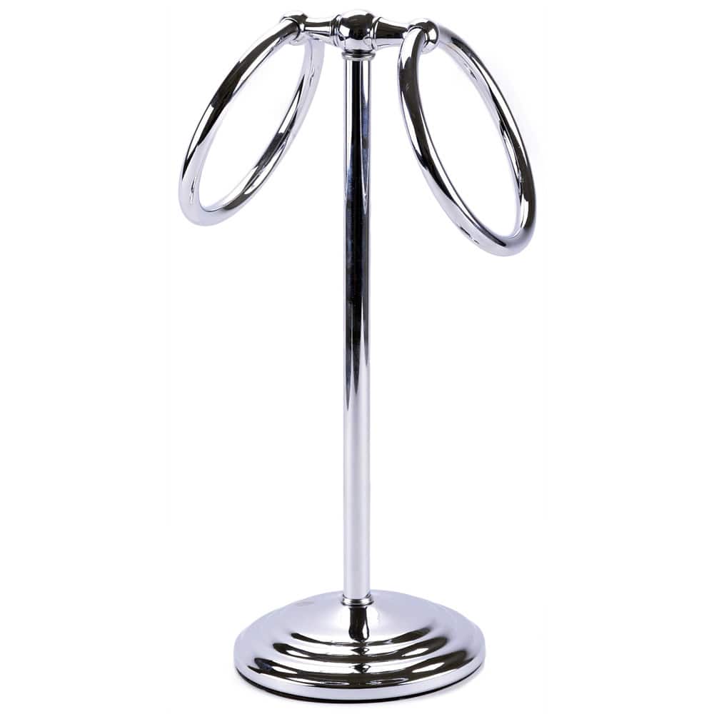 Chrome-plated Countertop Towel Ring