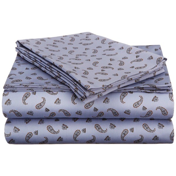 Superior 300 Thread Count Deep Pocket Crestwood Paisley Cotton Sheet Set