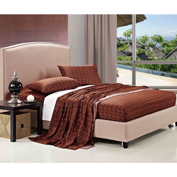 Superior 300 Thread Count Deep Pocket Printed Cotton Sheet Set